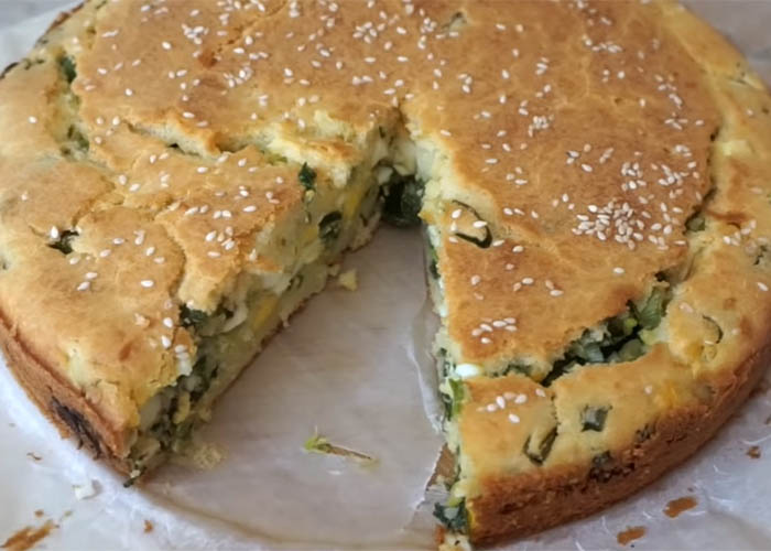 Как приготовить пирог с зеленым луком и яйцом